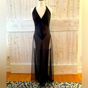 Victoria’s Secret black satin nightgown. Size medium